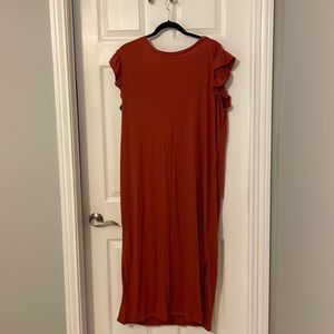 Midi Dress with Twist Back